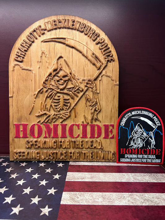 Wooden CMPD Homicide Patch