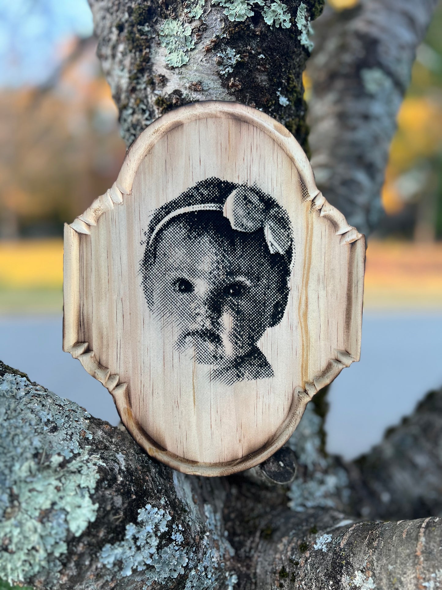 Photo Etched Wooden Plaque