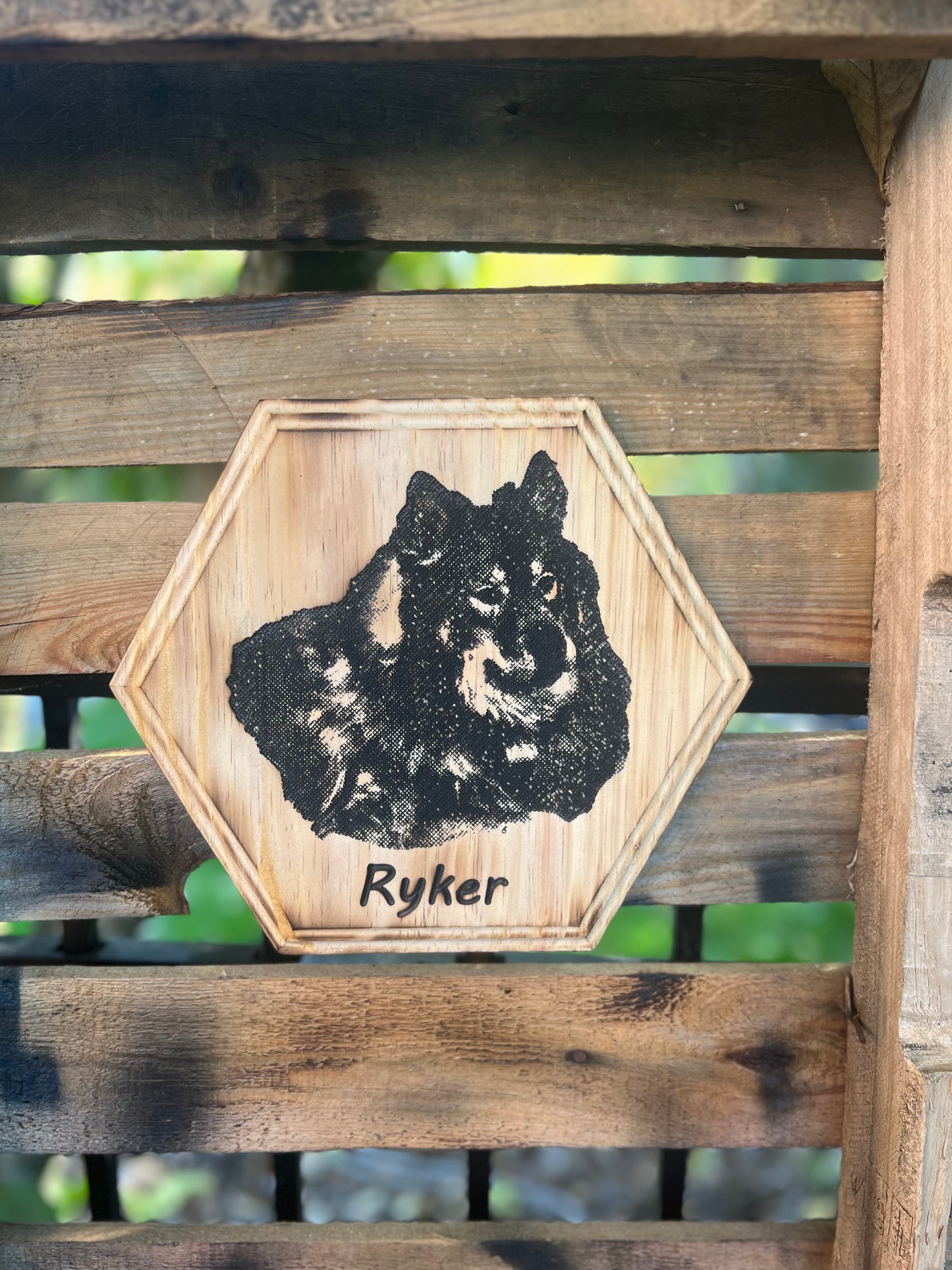 Photo Etched Wooden Plaque